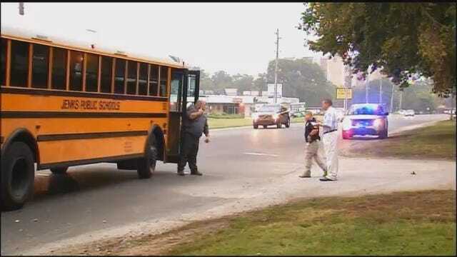 WEB EXTRA: Video From Scene Of Jenks School Bus Incident
