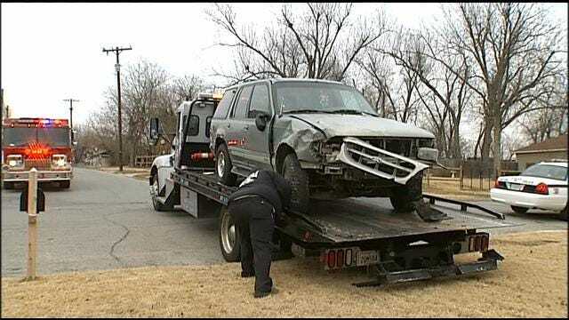 Tulsa Family Escapes Injury When SUV Plows Into Living Room