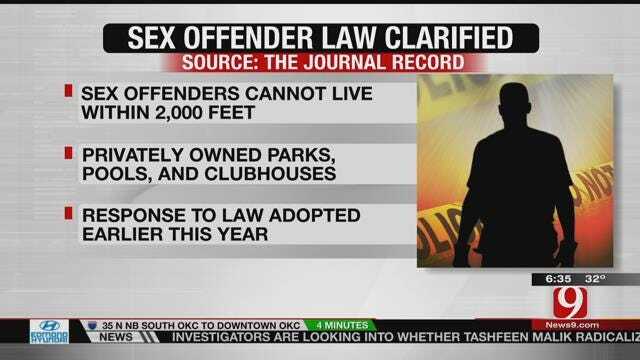 Journal Record: Law Clarifies Sex Offenders Can't Live Near Private Parks