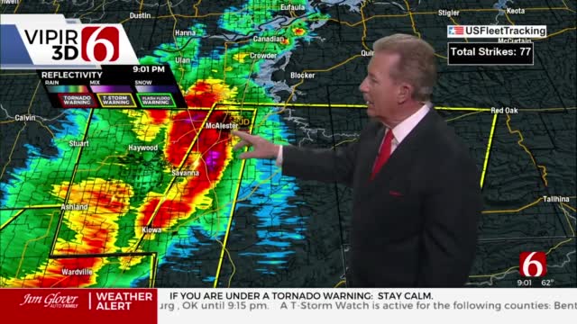 Tornado Warnings Lifted, Severe Thunderstorms Move Through Eastern Oklahoma