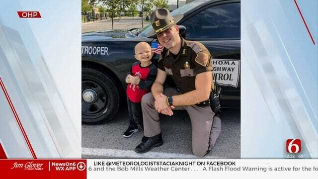 WATCH: Boy Fighting Cancer Gets Support From Trooper