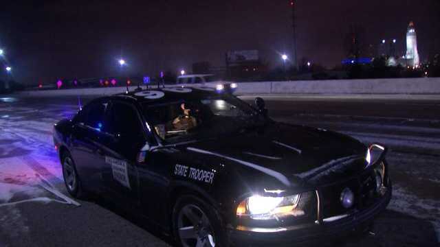 WEB EXTRA: Video From Scene Of Crash, DUI Arrest On Highway 75 In Downtown Tulsa