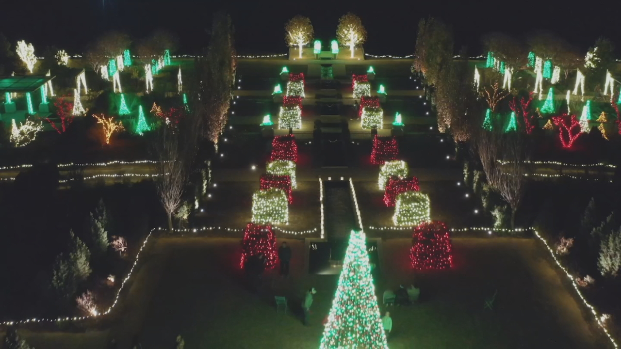 Watch: Tulsa Botanic Garden Lights Up For the Holiday Season 