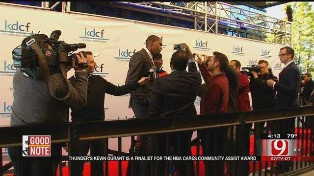 Good Note: Thunder’s Kevin Durant Finalist For NBA Cares Community Assist Award