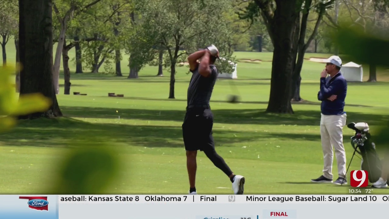 Tiger Woods Practices At Southern Hills