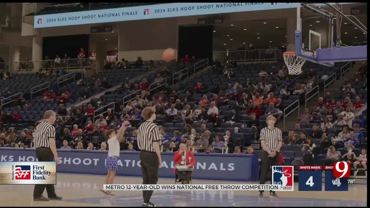 12-Year-Old From Midwest City Wins National Free Throw Contest