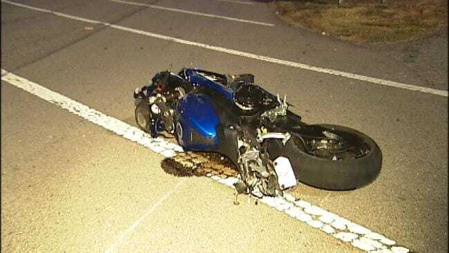 WEB EXTRA: Motorcyclist Injured In High Speed Tulsa Wreck