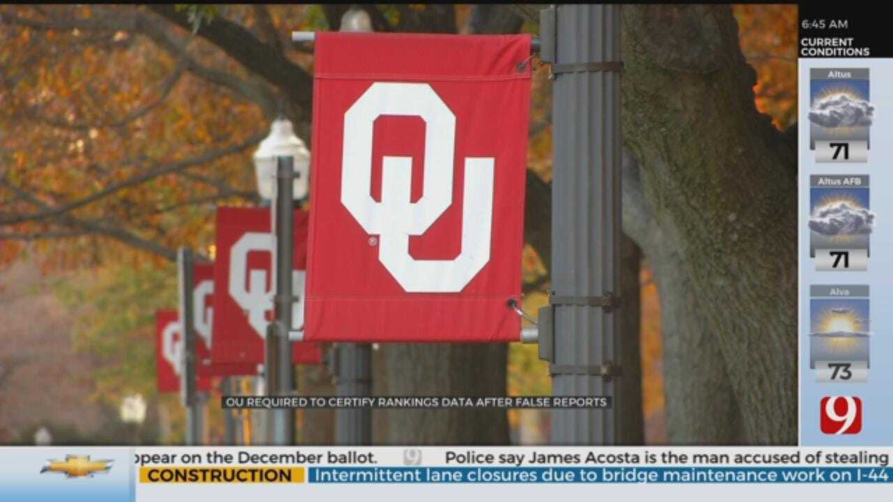 OU Agrees To Certify Data After Misreporting Uncovered