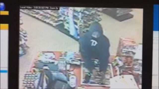 WEB EXTRA: Man Caught On Camera Robbing OKC Convenience Store At Gunpoint