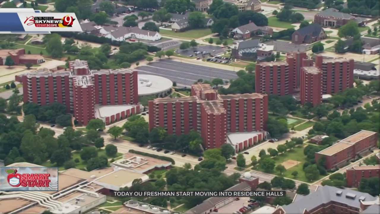 Students Begin Moving Into Residence Halls At OU's Norman Campus