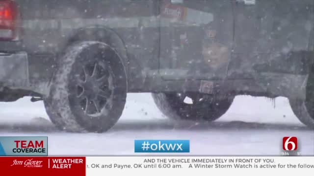 Truck Drivers Face Slick, Wintry Conditions On Roads 