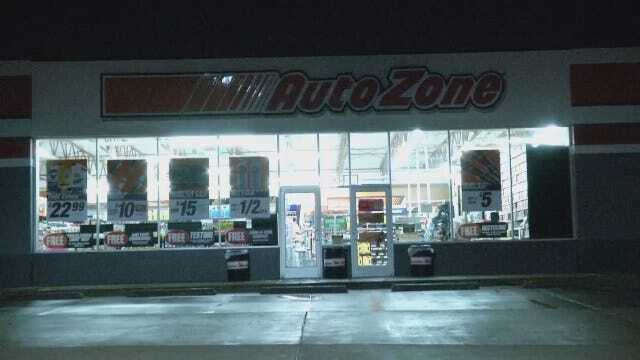 WEB EXTRA: Police Outside Tulsa AutoZone Store