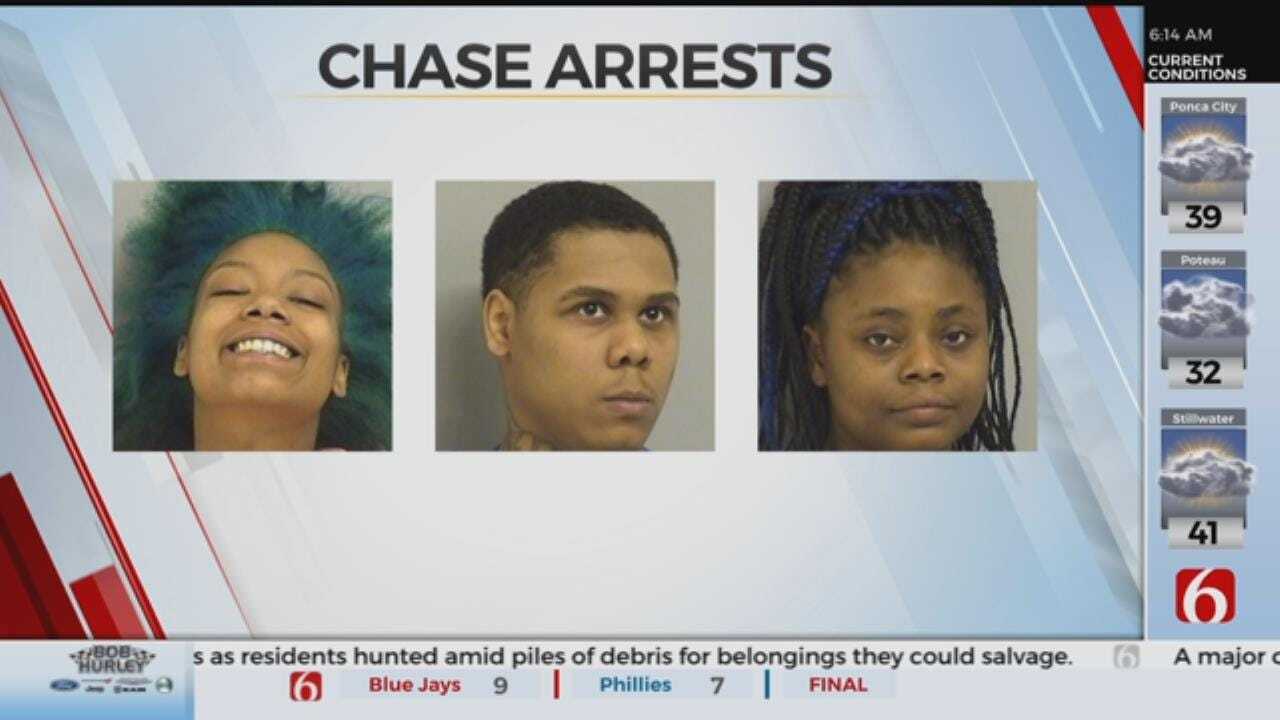 Three Arrested After Robberies, Chase in Owasso