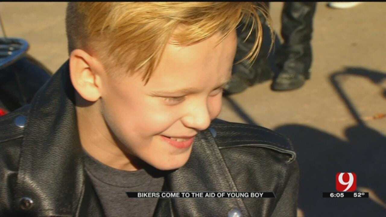 Local Bikers Show Support For Bullied 11-Year-Old In Mustang