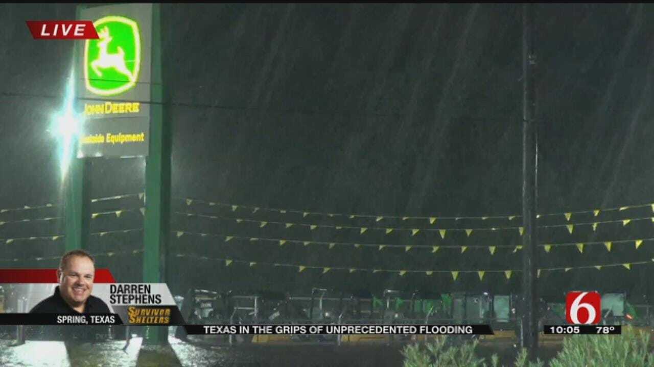 Storm Tracker Darren Stephens North Of Houston With Harvey Updates