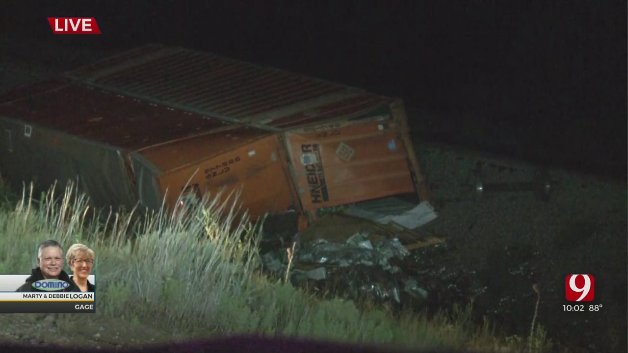 Several Rail Cars Overturned In Train Derailment In Ellis County Due To Damaging Winds