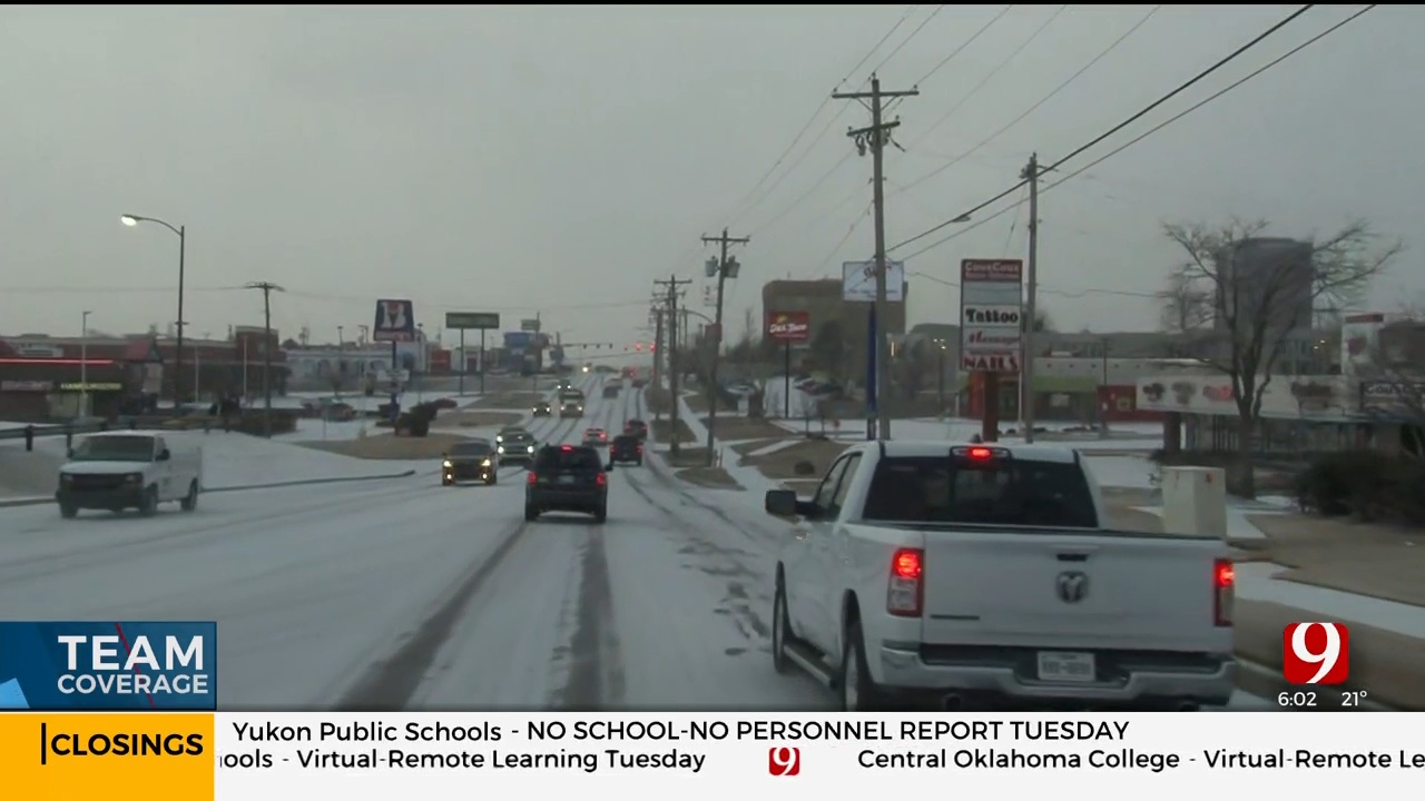 News 9's Mike Glover Has A Winter Weather Update From Purcell