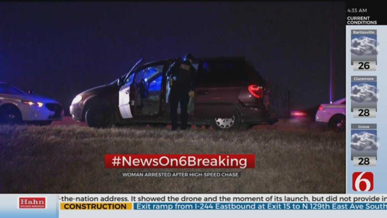 High Speed Chase Ends Near 169 and I-244