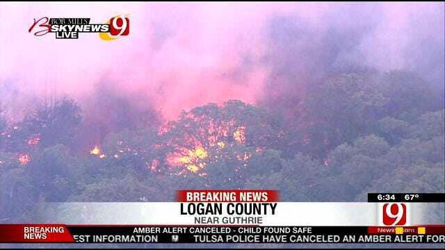 News 9 Team Coverage Of Large Grass Fire In Logan County