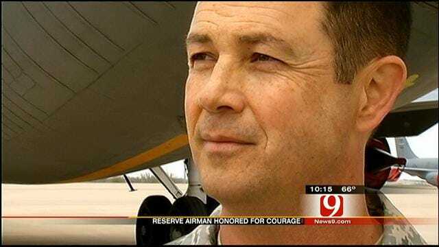 Air Force Reservist Honored At Tinker For Saving Plane Crash Victims
