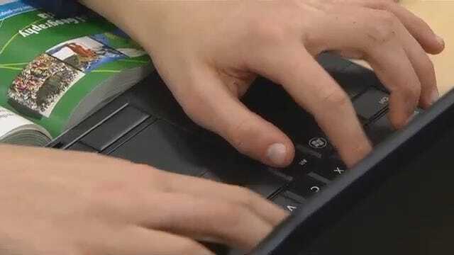 WEB EXTRA: Students At Tulsa's Rogers High School Testing Test Computers