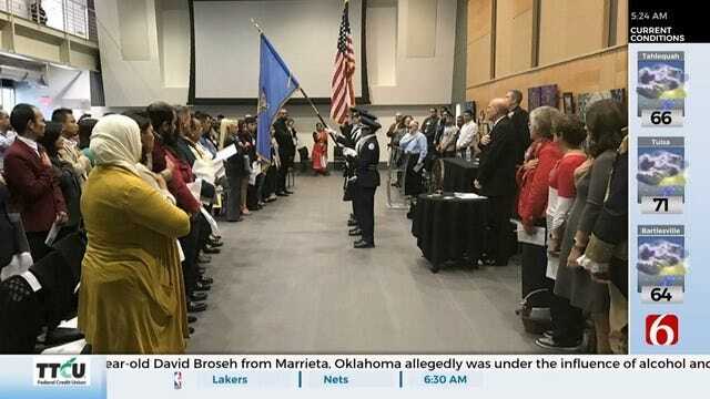Naturalization Ceremony For New U.S. Citizens Held At TCC