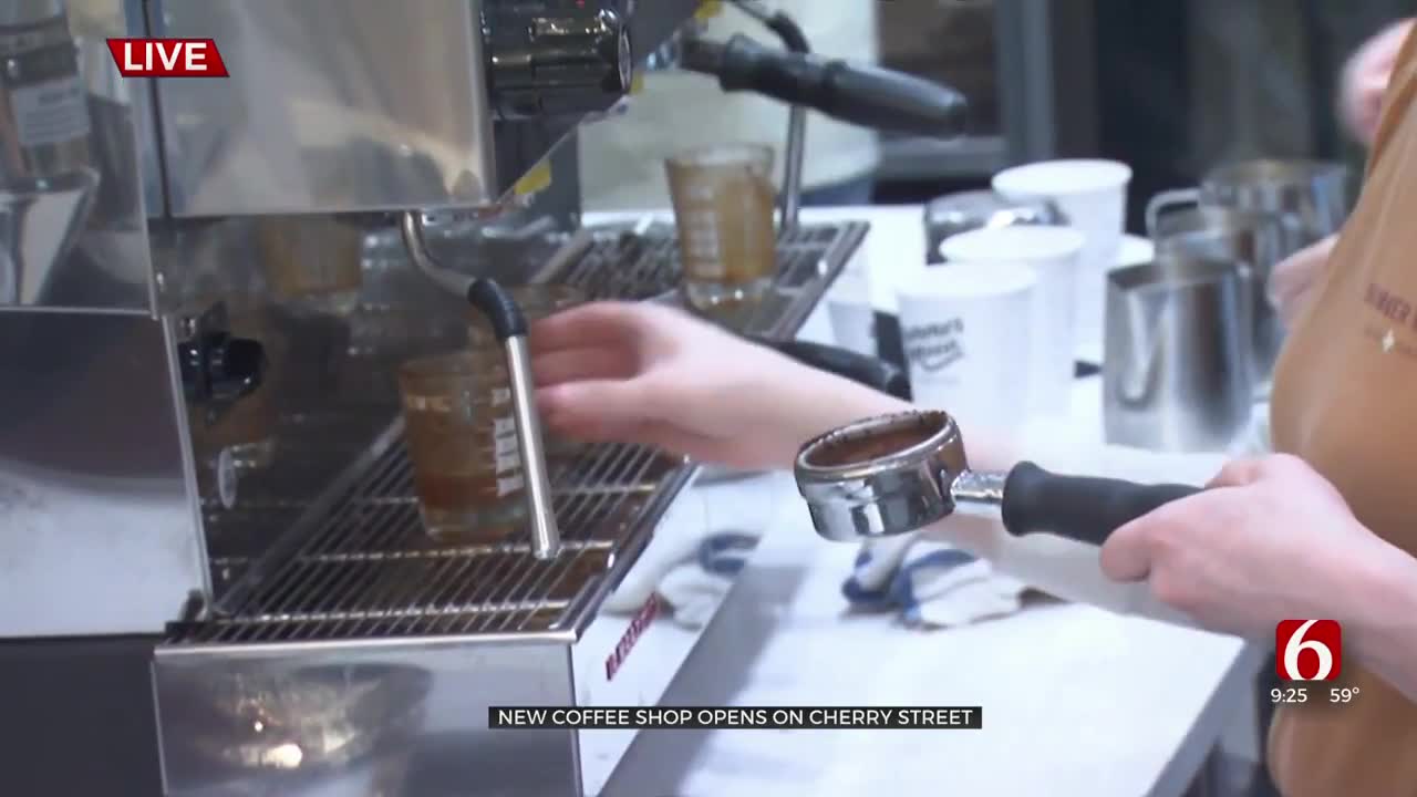 Watch: New Coffee Shop Opens Along Cherry Street 