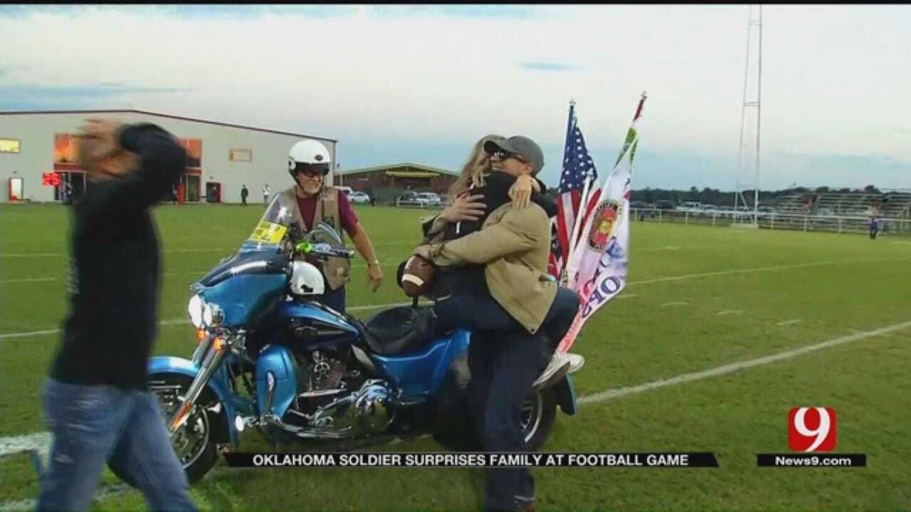 Soldier Makes Surprise Return To Family At Washington Football Game