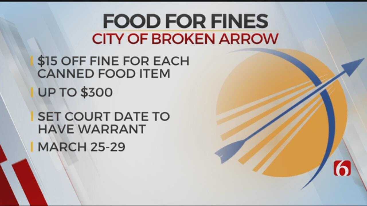 Broken Arrow Offering 'Food For Fines' Program