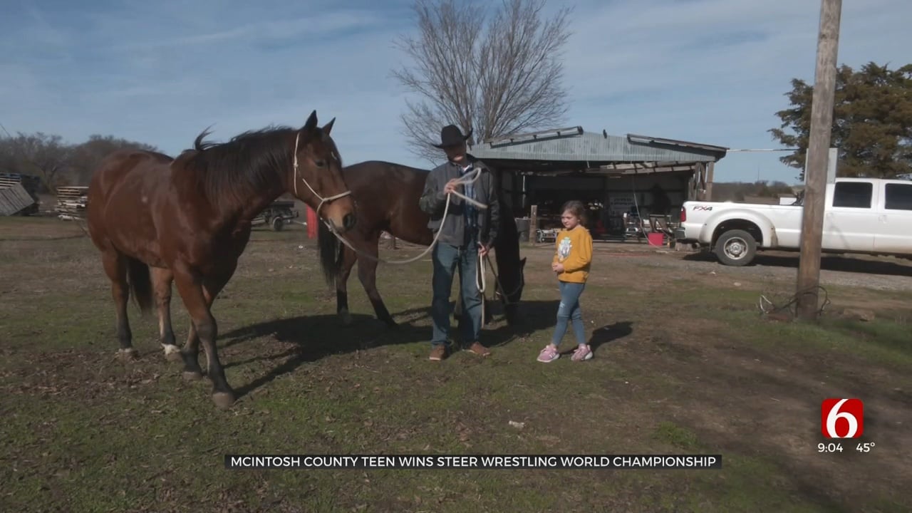 McIntosh County Teen Wins Steer Wrestling World Championship