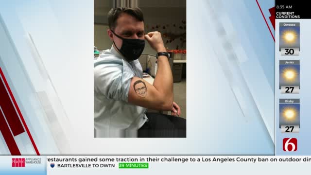 Watch: News On 6's Dave Davis Gets Fake Tattoo Of Alan Crone