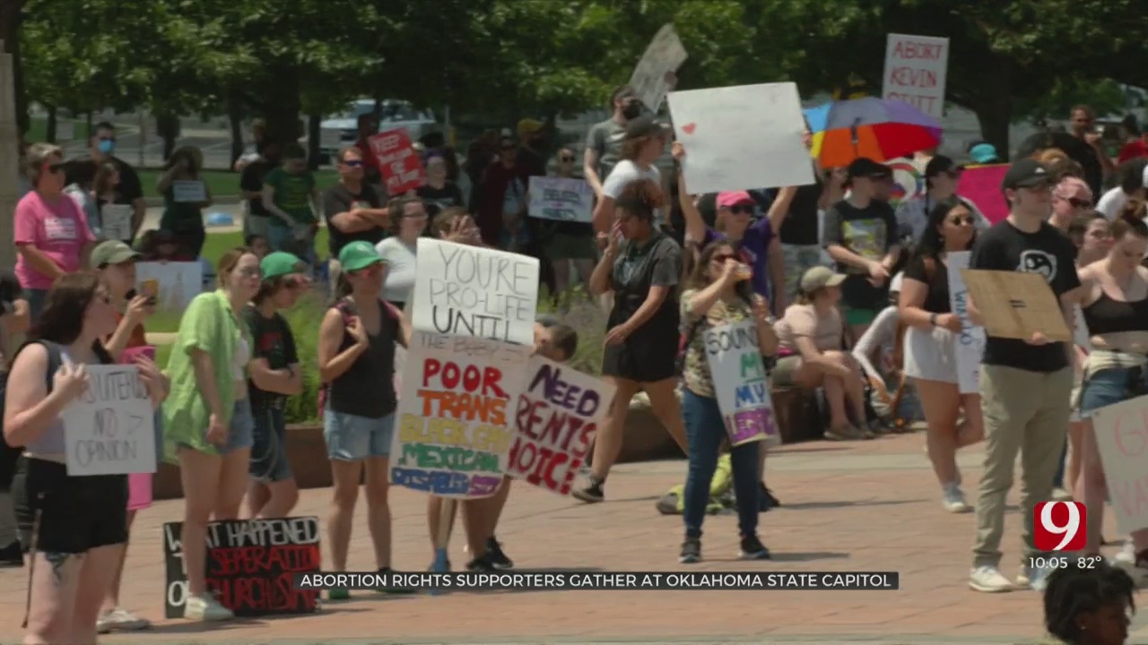 Oklahoma State Capitol Sees Abortion Rights Supporters Gather In Protest