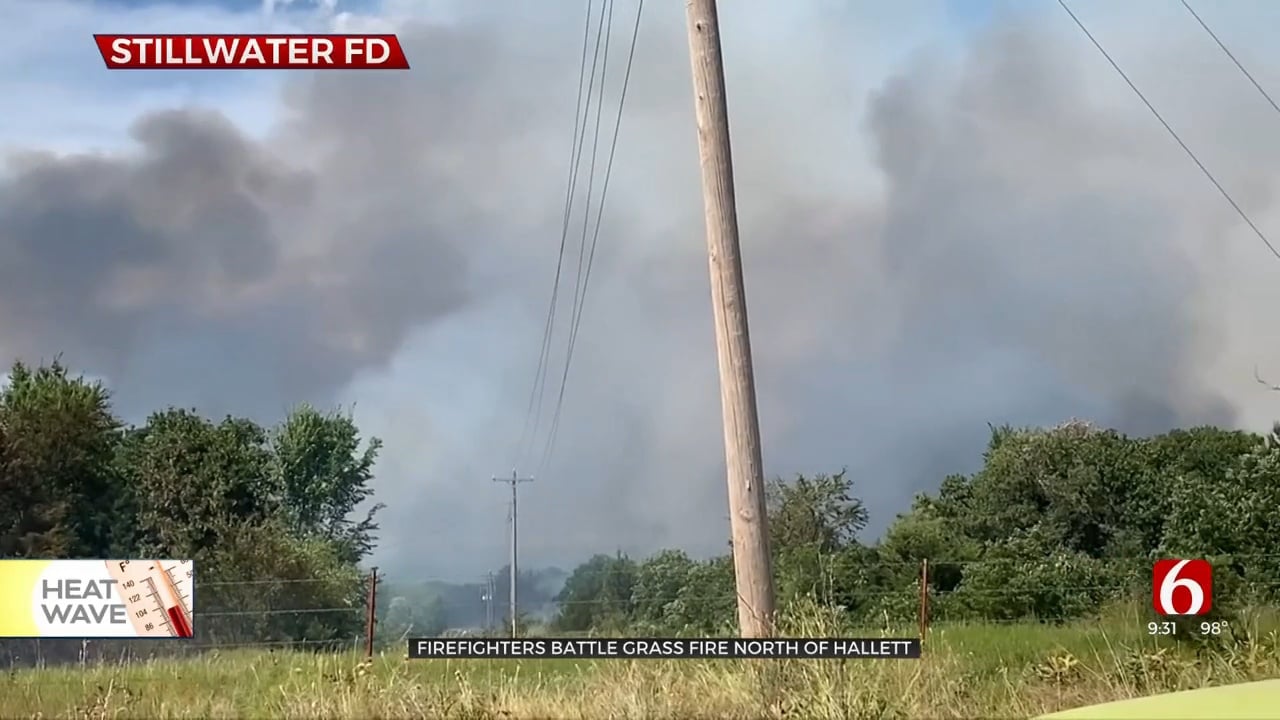 Crews In Pawnee County Fight Large Grass Fire For Several Hours