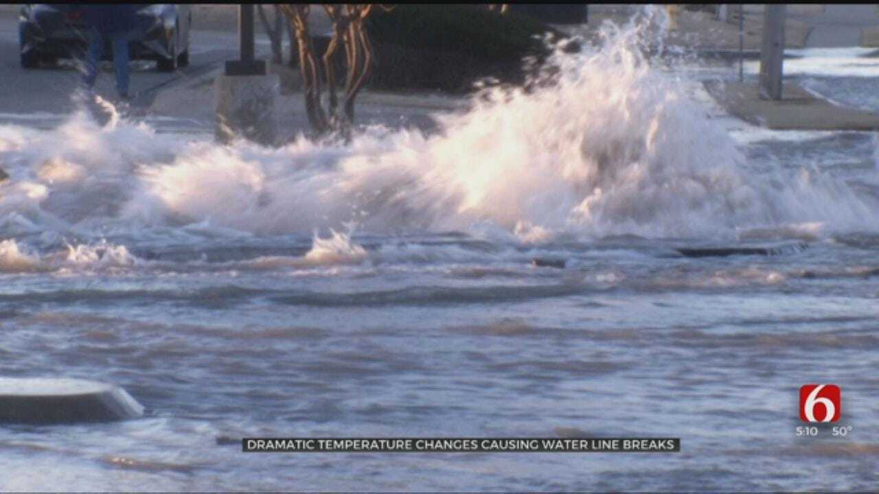 Water Main Breaks Flood Tulsa Streets, Yards