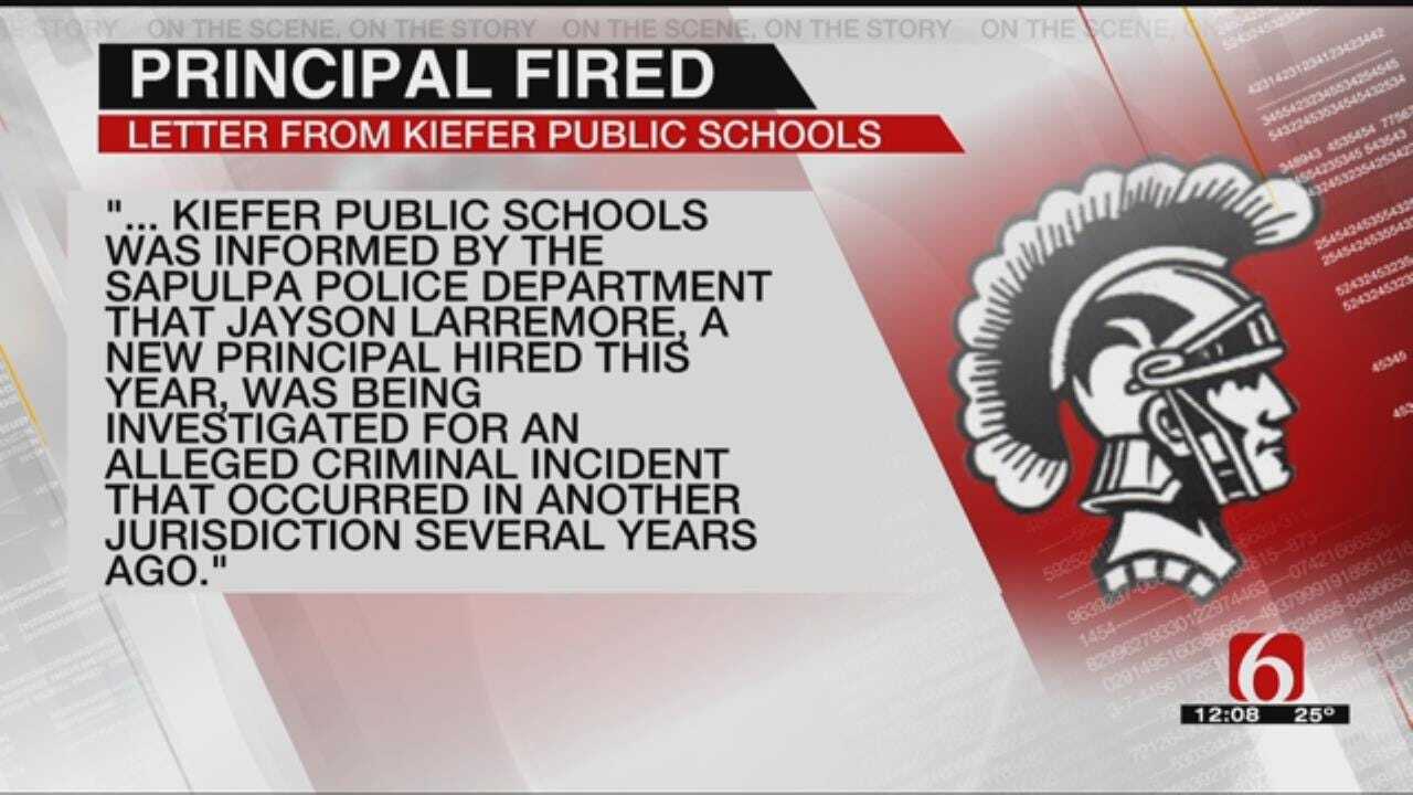 Kiefer Principal Fired Over Criminal Investigation