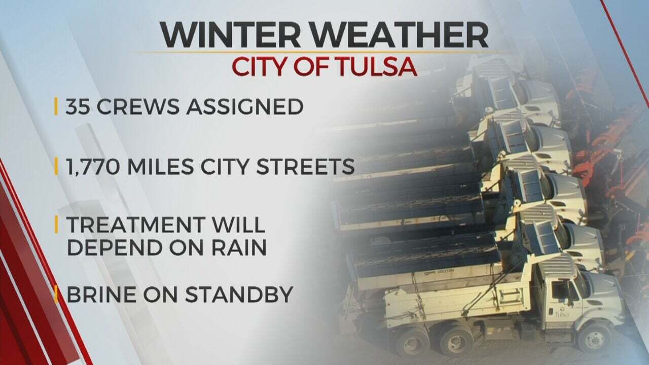 City Of Tulsa Prepares For Weekend Snow Chances