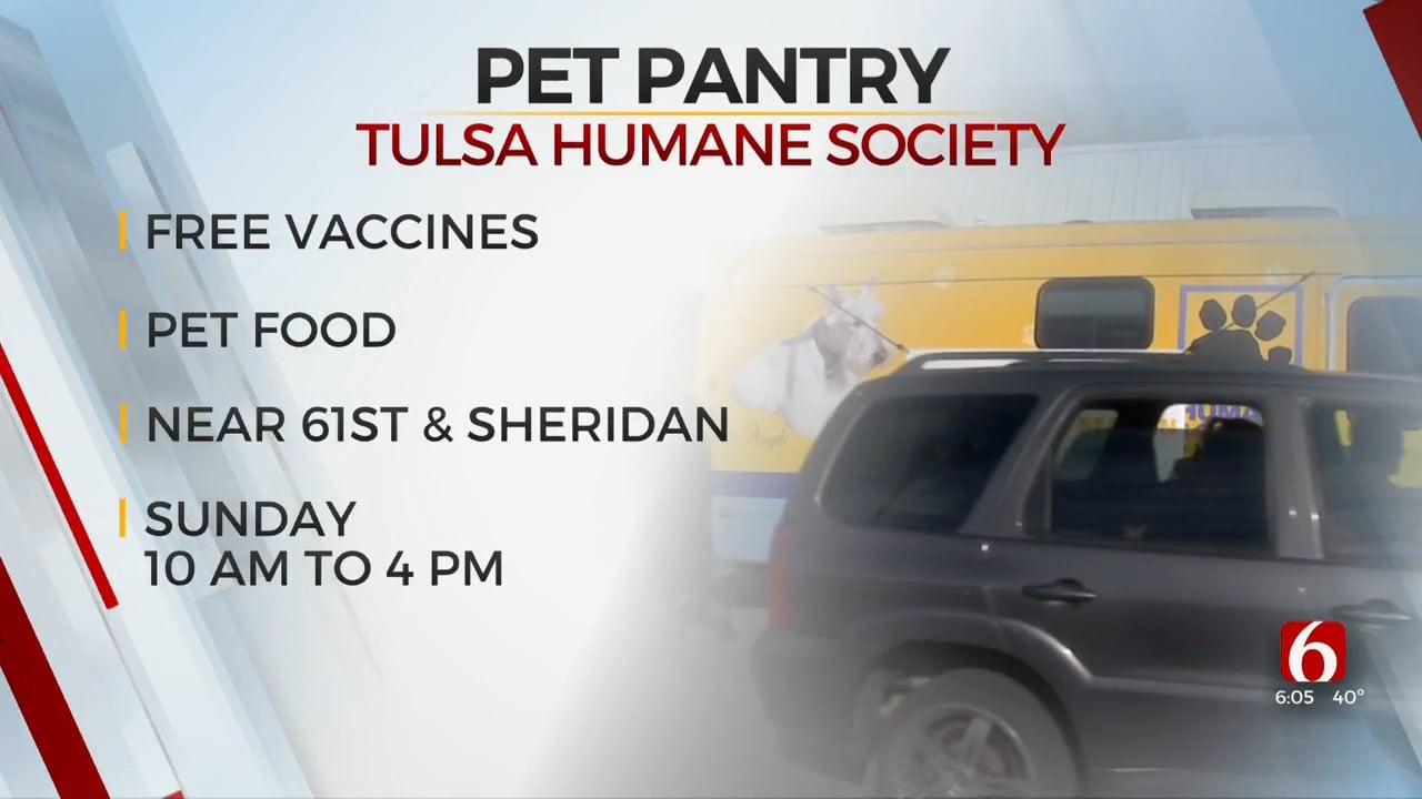 Tulsa Human Society Offering Free Vaccines, Pet Food