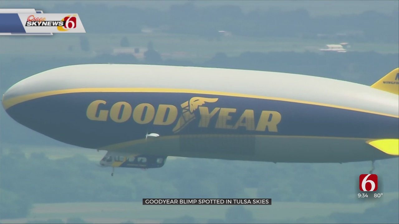 Watch: Goodyear Blimp Spotted Flying Over Tulsa