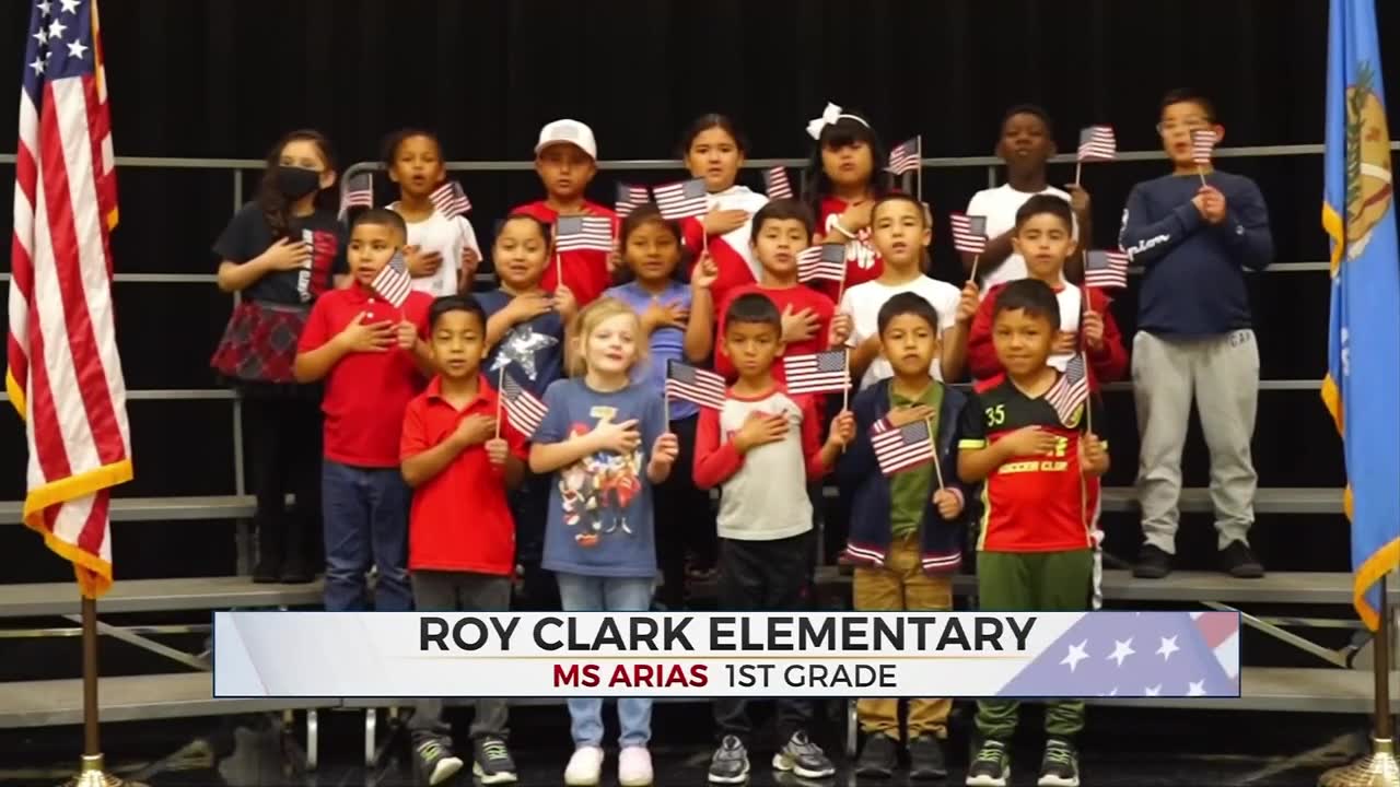 Daily Pledge: Students From Ms. Arias Kindergarten Class