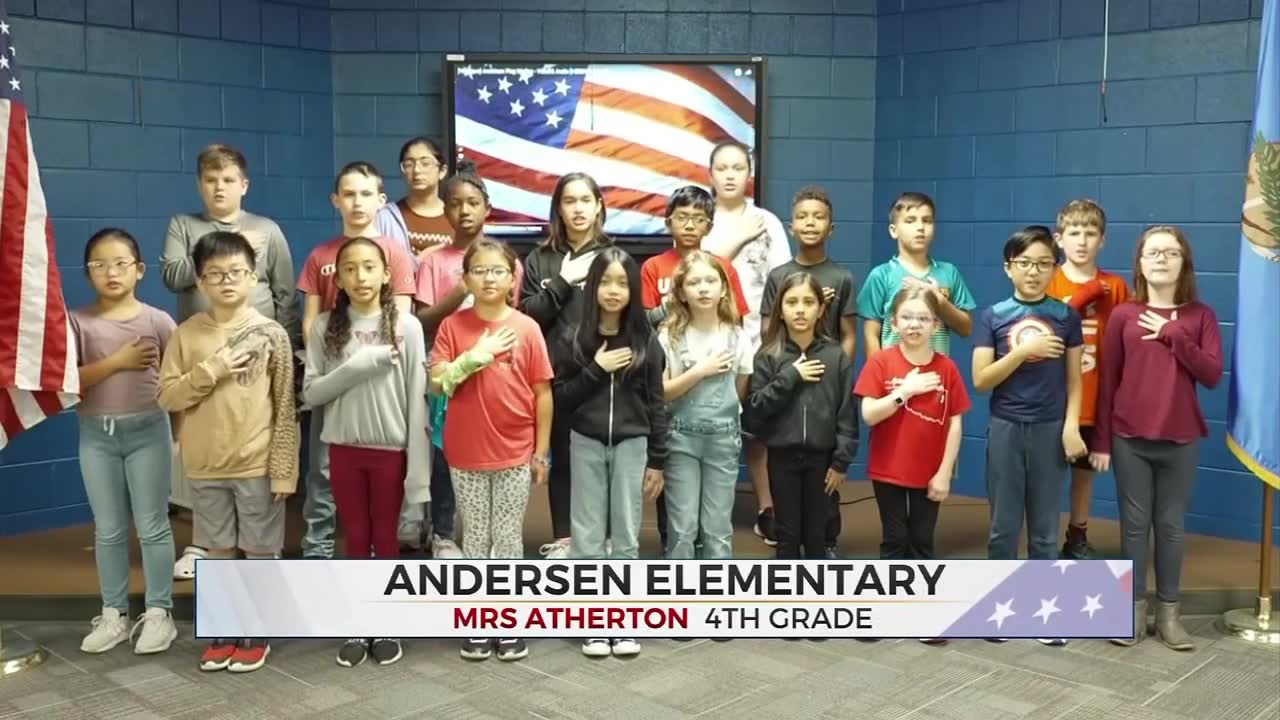 Daily Pledge: Mrs. Atherton's Class From Andersen Elementary