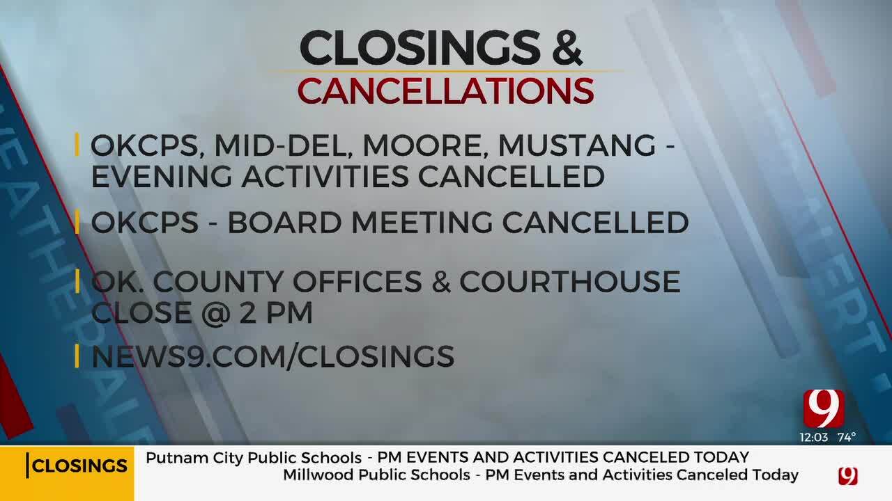 Multiple Schools Cancel After School Activities Due To Severe Weather