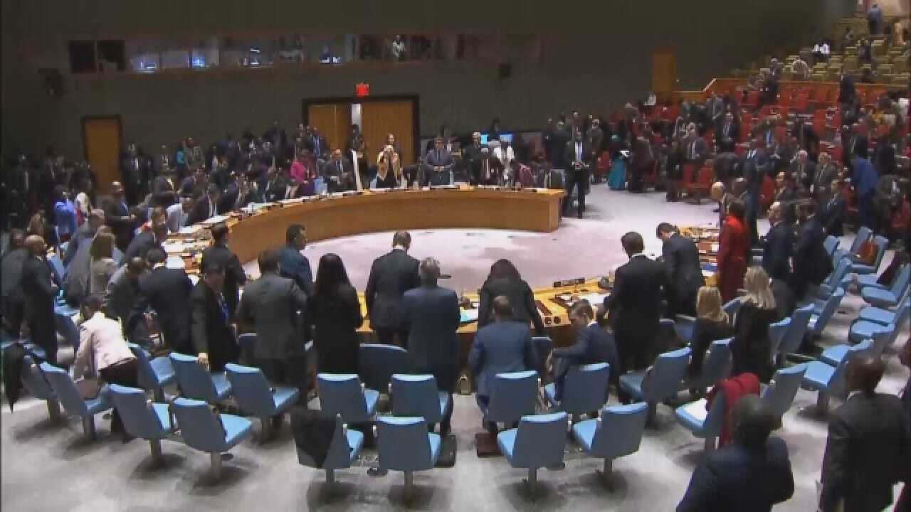 United Nations Take A Moment Of Silence For Former President George HW Bush