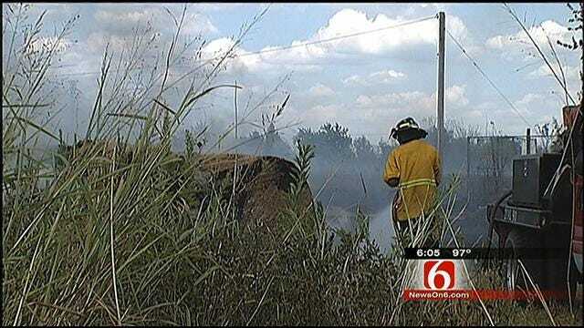 Downed Power Line Ignites More Than 150 Hay Bales In Sperry