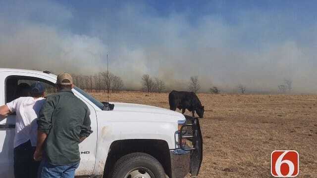 Darren Stephens Reports From Grassfire Raging In Okmulgee County