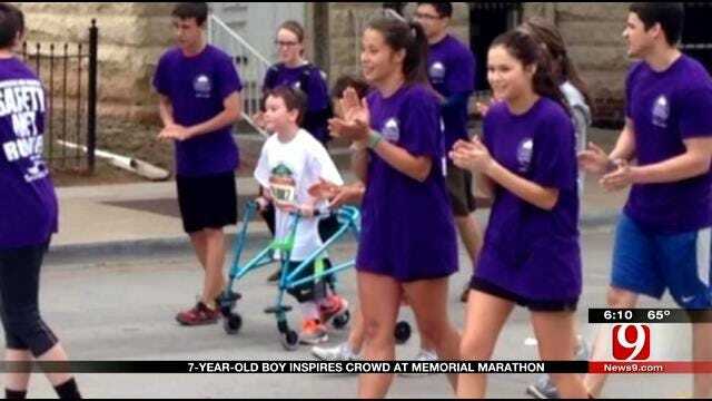 Oklahoma Boy With Cerebral Palsy Finishes Kids Marathon