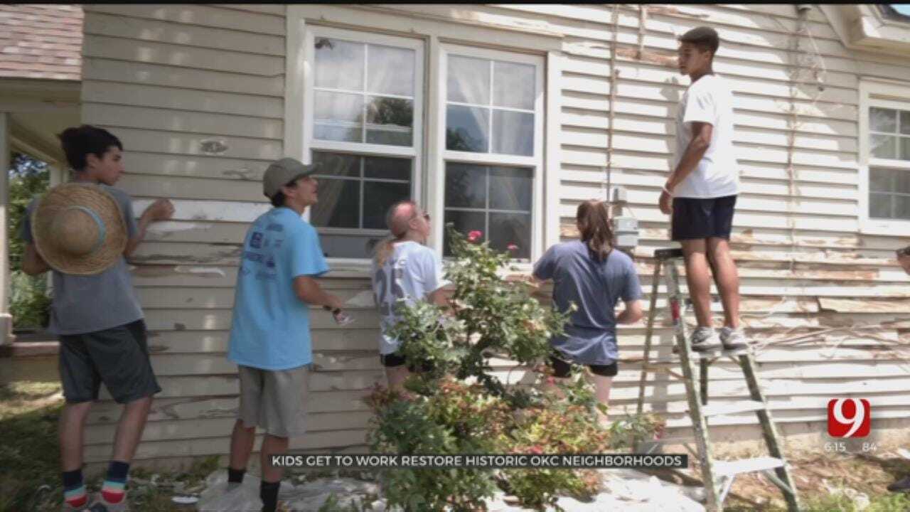 Oklahoma Kids Work To Beautify Homes In OKC Neighborhoods
