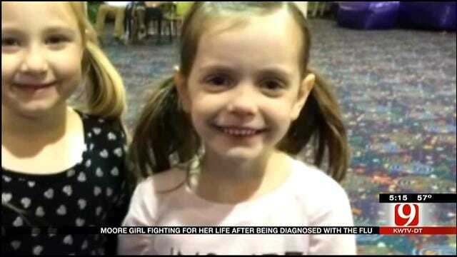 Moore Girl, 5, Fighting For Her Life After Contracting Flu