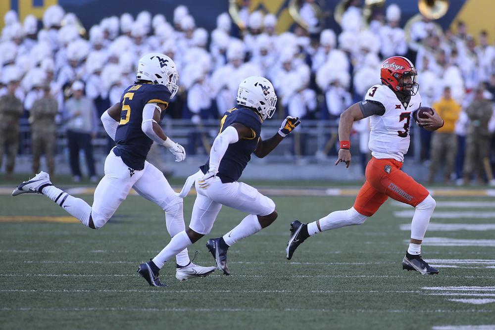 Sanders Throws 2 TD Passes, No. 11 Oklahoma State Tops WVU