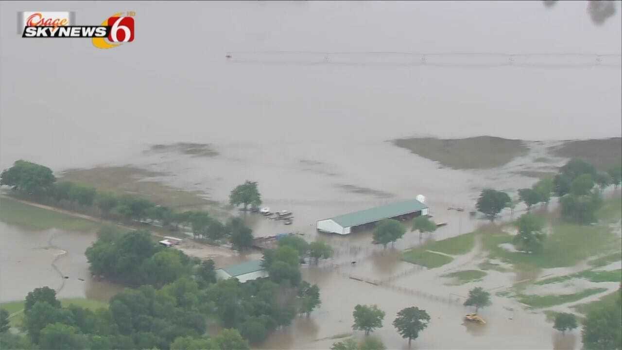 Osage SkyNews 6 HD Flies Over Collinsville-Area Flooding