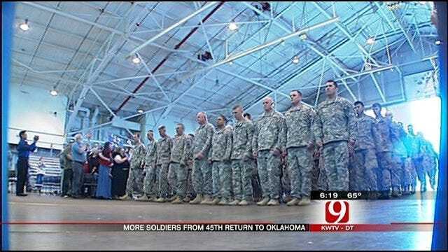 Local Cop, Grandmother Among Returning 45th Soldiers